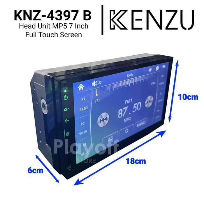 Kenzu 7 Inch Double Din Car Head Unit Mp5 Player Touch Screen Bluetooth