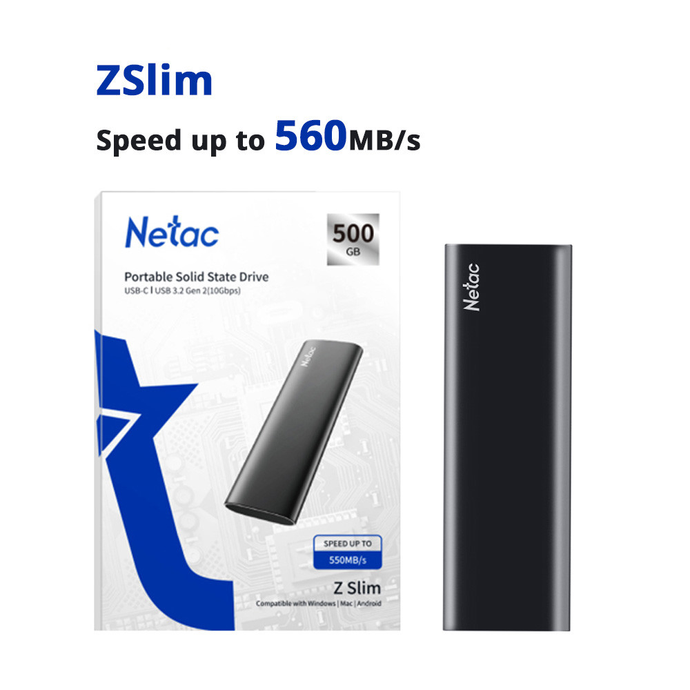 Netac External Hard Drive SSD 1tb 2tb Portable SSD 512G 250GB Hard Disk Solid State Drive for laptop