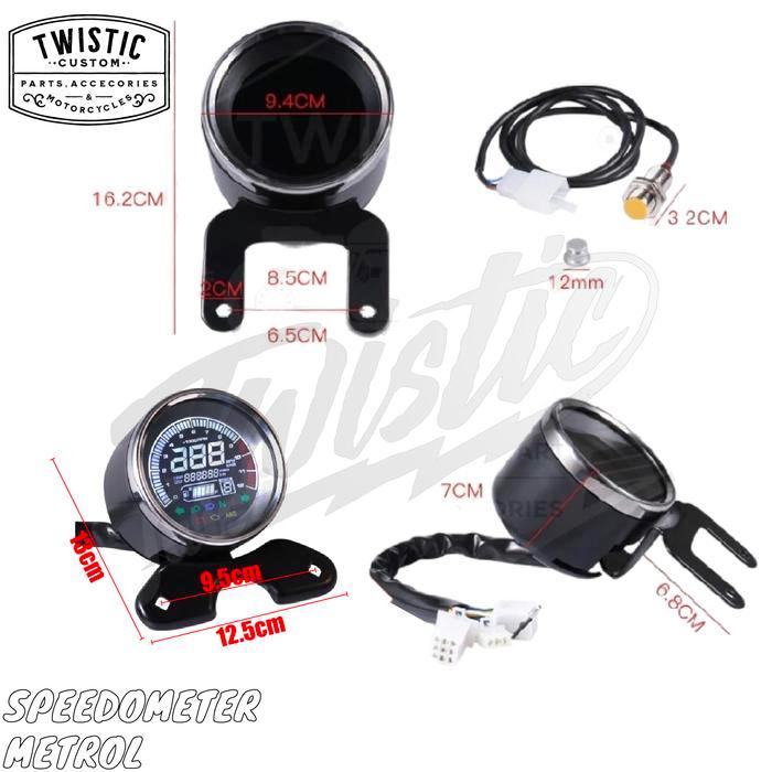 Speedometer Digital Metrol Motor Custom Bobber Universal