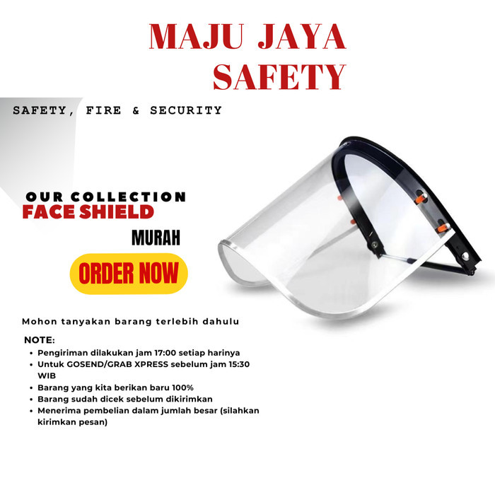 [] Safety Face Shield Visor Transparant Pelindung Wajah Safety Wajah Face Shield Gerinda Helm Clear