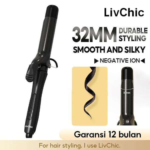 LivChic LC204 Keriting Catokan Rambut Curly catok 32mm 55W [Barang Lokal] Straightener Sisir