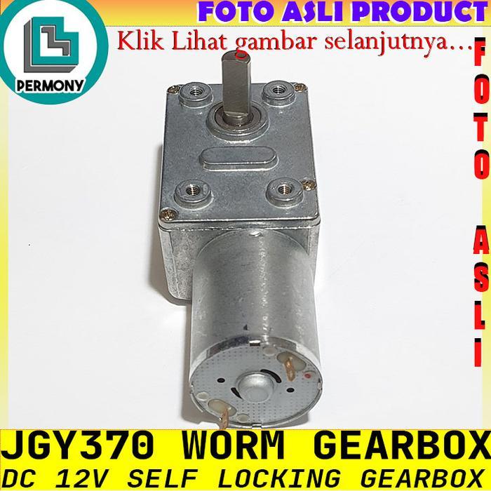 GEARBOX MOTOR DC WORM GEAR BOX HIGH TORQUE JGY370