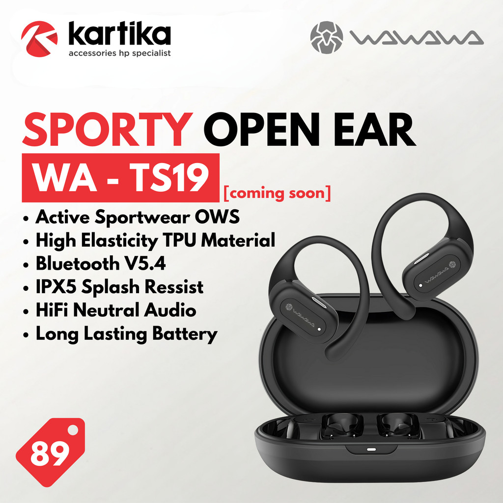 WAWAWA airphone TWS Wireless Headset Bluetooth V5.4 Active Sport Running IPX 5 Earphone Noise Reduct