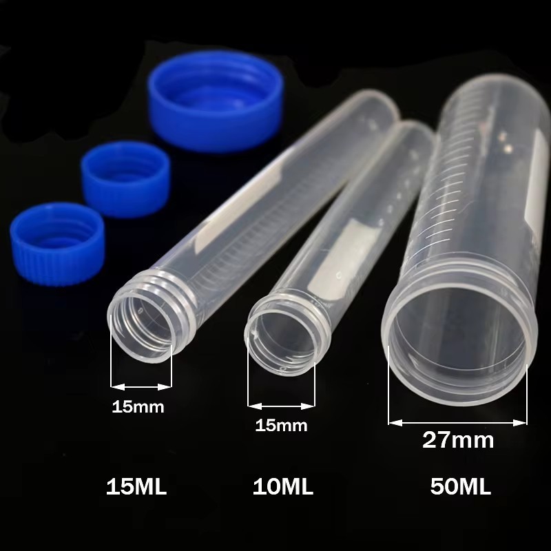 Laboratory Sample Screw Round Bottom Plastic Test Tube Ep Tube with Scale Screw Cap Centrifuge Tube 