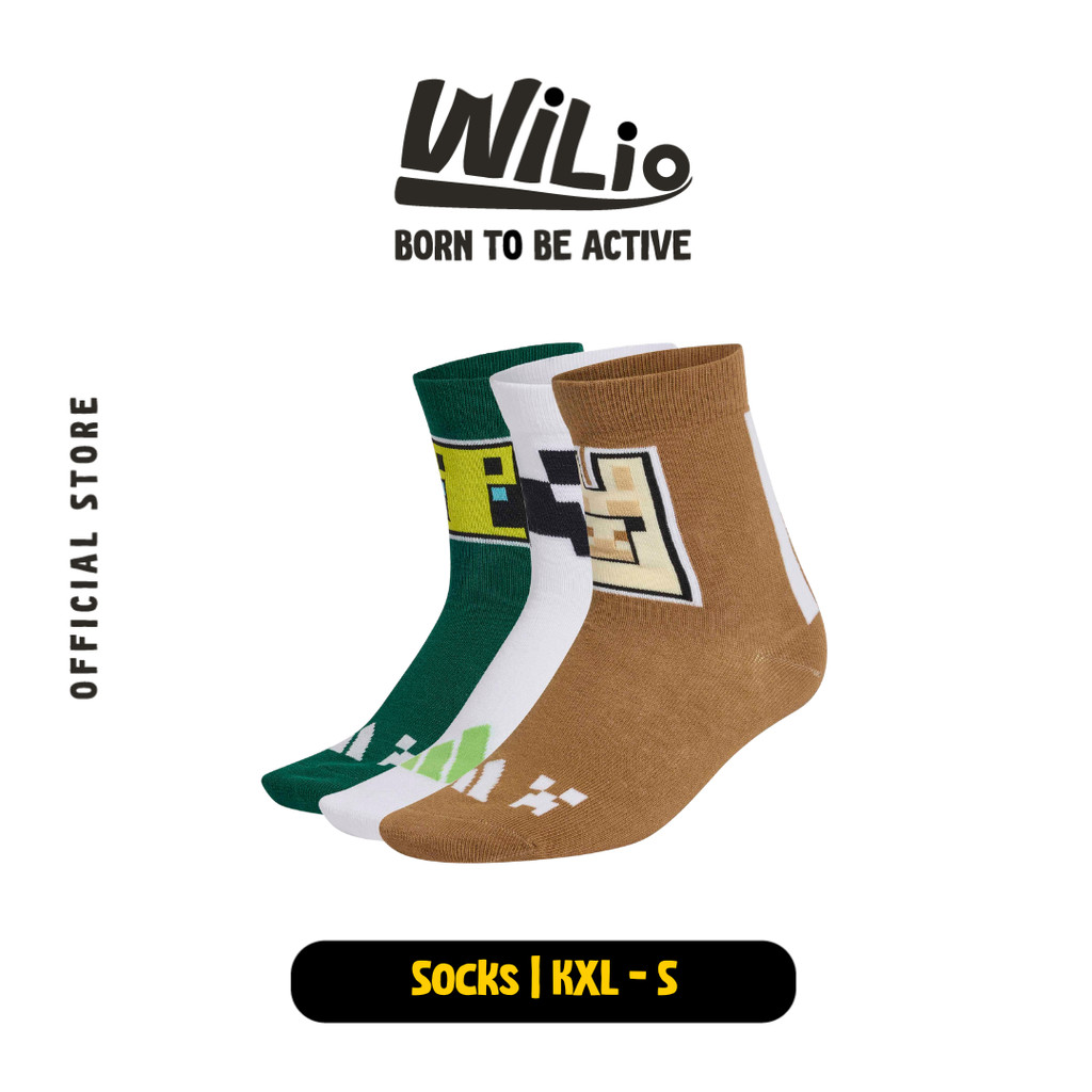 ADIDAS Minecraft Youth Socks KA9902 - Kaos Kaki (Multicolor)