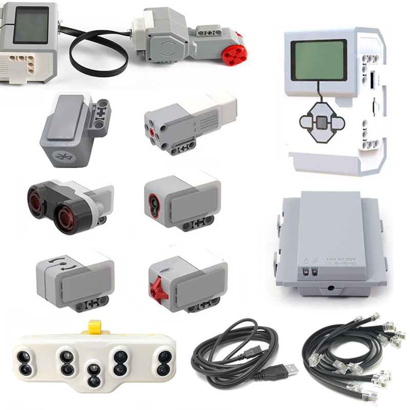 NEW EV3 Ultrasonic Color Gyro Sensor Battery Large Servo Motor Compatible 45544 45560 Building Block