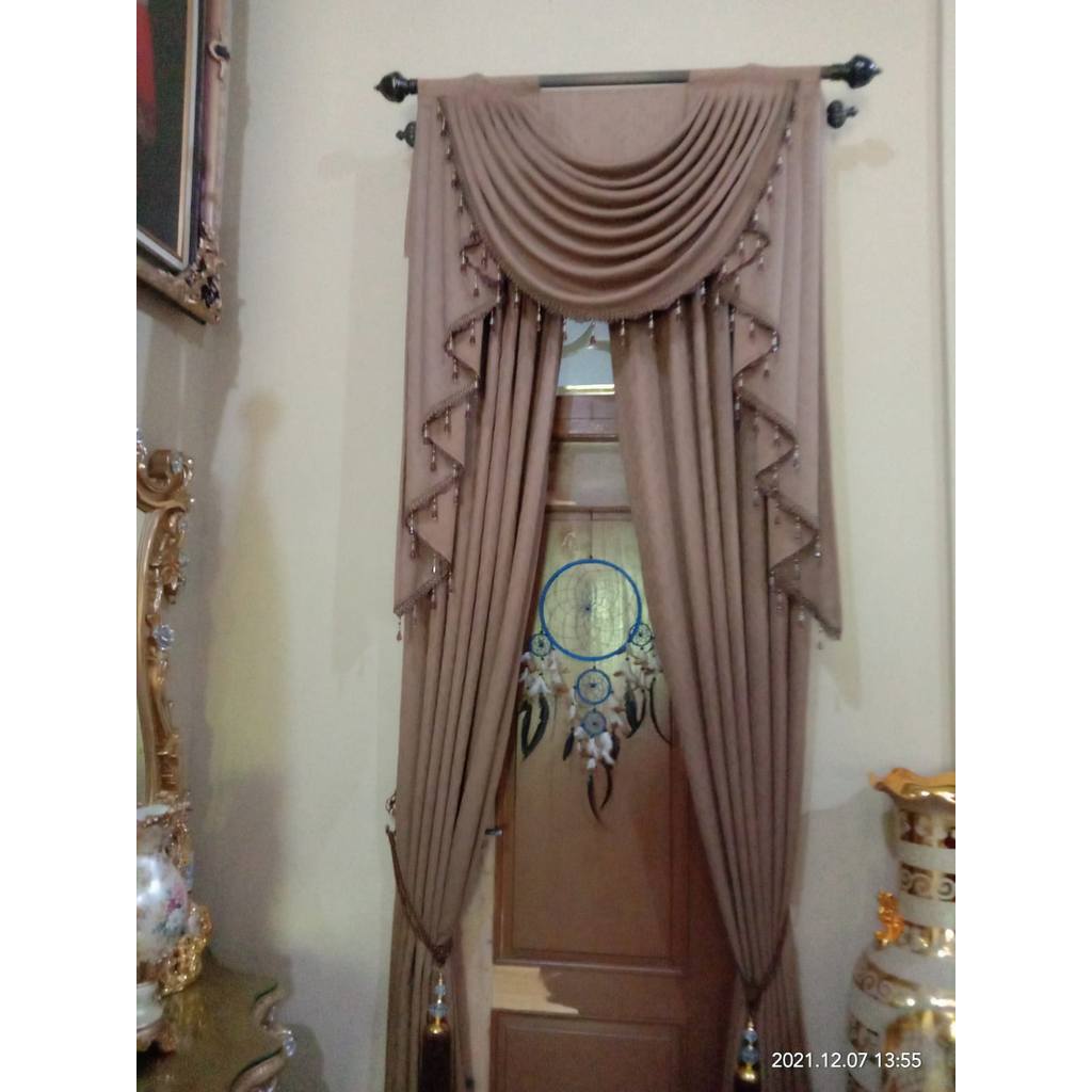 GORDEN GELUMBANG  PONI SATU SET/gorden blacout import/gorden pintu /gorden jendela/ gorden murah/ani