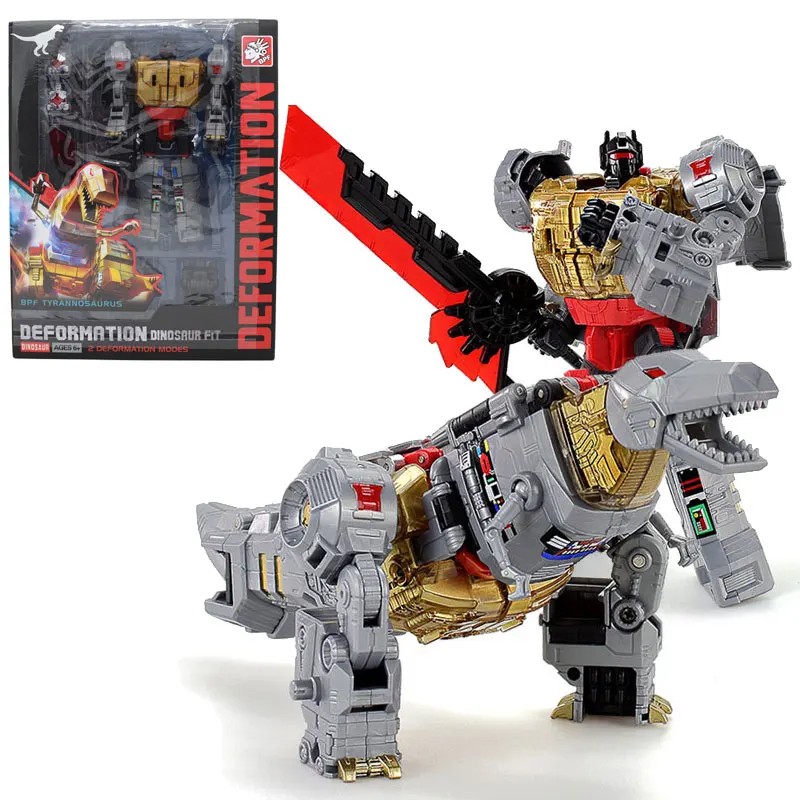 BPF 05 Grimlock Transformation Dinoking Volcanicus Tyrannosaurus Rex Tyrone Cable Dinobots 5IN1