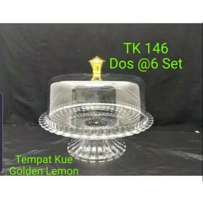 Stok Baru Tempat Kue Golden Lemon Tutup / Wadah Kue Bolu Kue Basah Kue Tart