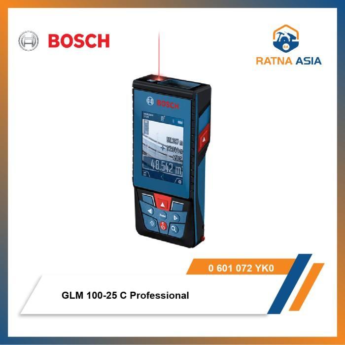 Meteran Laser Merah 100 meter Bosch GLM 100-25 C Outdoor & Indoor