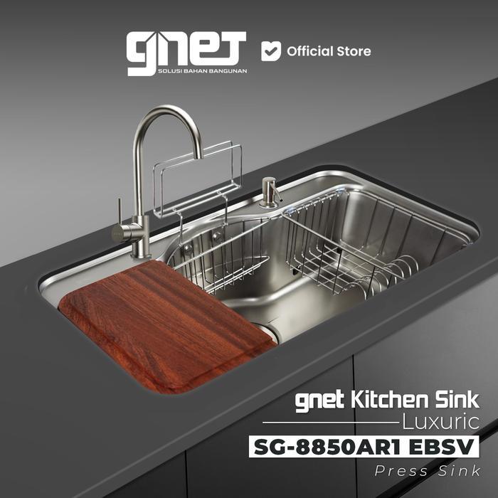Cuci Gudang Gnet Kitchen Sink Luxuric Sg-8850Ar1 Ebsv Bak Cuci Piring Minimalis Wastafel Stainless