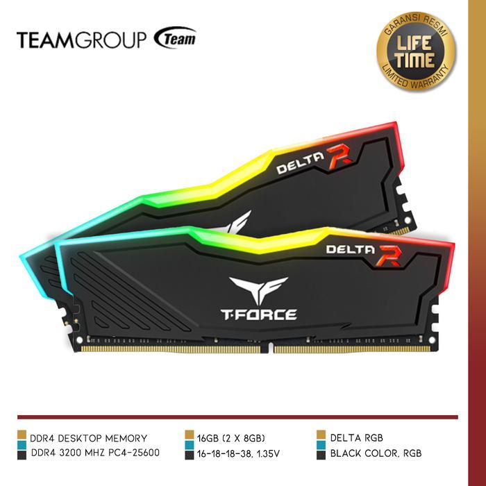 Memory Team - Tf3D416G3200Hc16Cdc01 Delta Rgb 16Gb (2X8Gb) Ddr4 3200