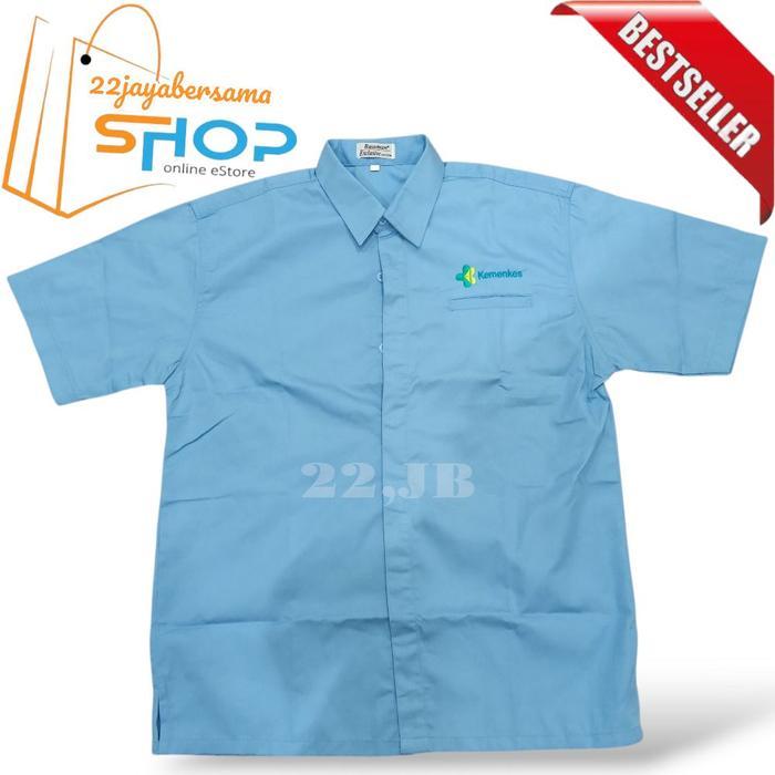 KEMEJA KEMENKES KEMENTRIAN KESEHATAN SERAGAM KEMENKES BAJU KEMENKES BORDIR