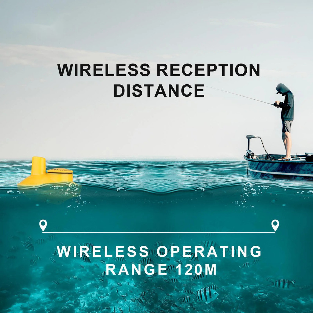 Wireless Fish Finder Sonar Detection Fish Finder Fishing Equipment Portable Fish Finder 100 Meters