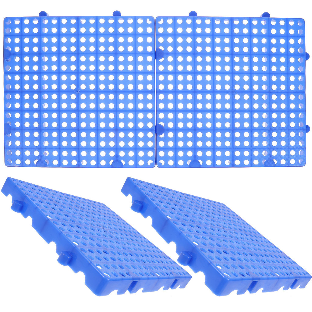 4Pcs Interlocking Plastic Patio Tiles Outdoor Floor Tiles Splicing Garden Flooring Non-Skid
