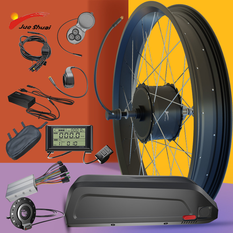 Snow EBike-Conversion Ki 48V 1000W Fat Tire Bike Kit 20''26'' 4.0 Rear Rotate Hub Motor Wheel