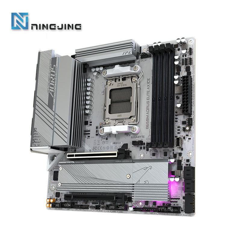 GIGABYTE New B650M AORUS ELITE AX ICE Micro-ATX AMD B650 DDR5 192GB DDR5 8000 (OC) MHz M.2 Wi-Fi 6E