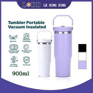 LE DING DING Botol Minum Tumbler Termos Portable 900ml Ungu Stainless Steel Vacuum Insulated 2in1