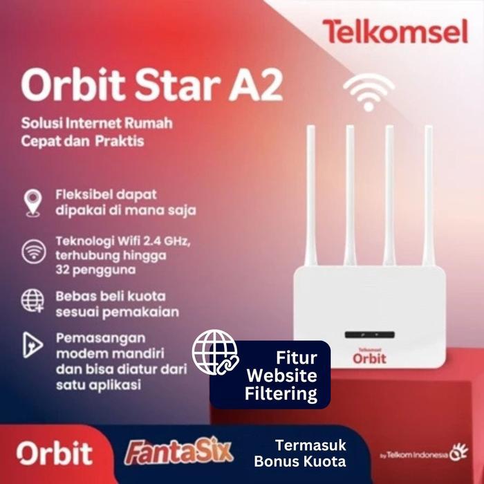 New Best Quality 100% Original Telkomsel Orbit Star A2 Modem 4G Wifi Free Kuota 150 Gb