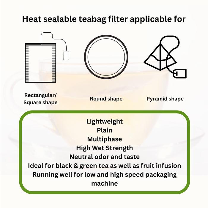 EUROPEAN HEAT SEALABLE TEABAG FILTER PAPER ROLL KERTAS FILTER TEH CELUP DALAM ROLL