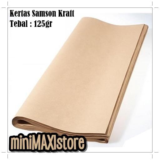 Kertas Samson Kraft / Kertas Paper Bag / Kertas Packing Plano 125 gr