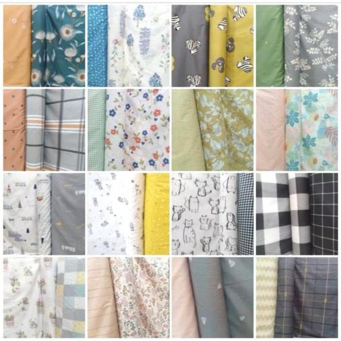 "New" Bahan Kain Katun Jepang Meteran Motif Pilih Berdasarkan IG Catra Collections jpn
