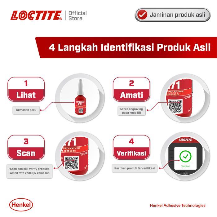 * Henkel LOCTITE 271 Threadlocker Lem Baut 10 ml