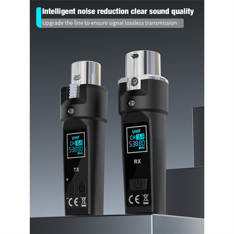 SUNRI-UHF Wireless XLR Transmitter XLR Transmitter And Receiver Wireless Microphone Receiver For