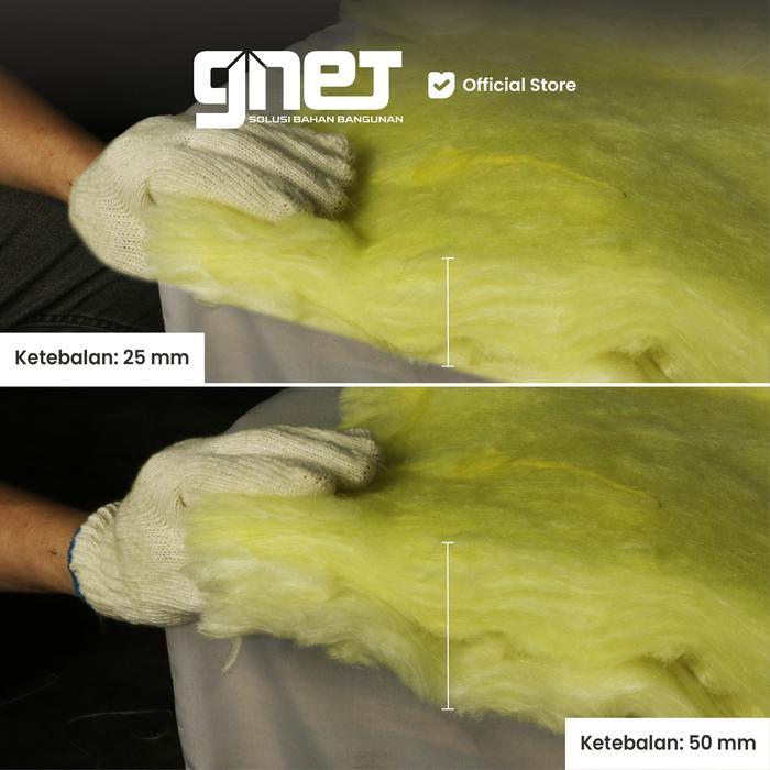 GNET Glasswool - Aluminium Foil Insulasi Dinding Peredam Suara & Panas