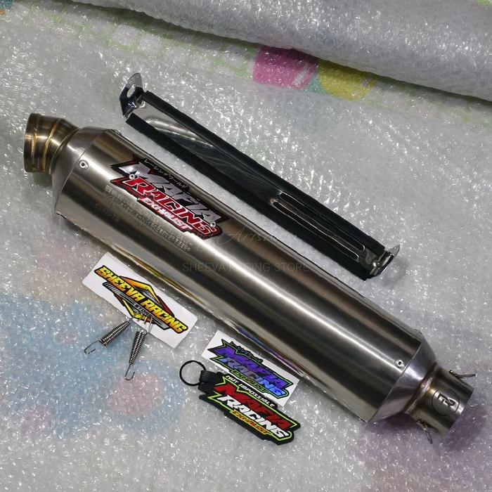 Slincer Knalpot Mafia Oval Moncong Tekuk Panjang 35Cm Inlet 50Mm Suara Bass Adem