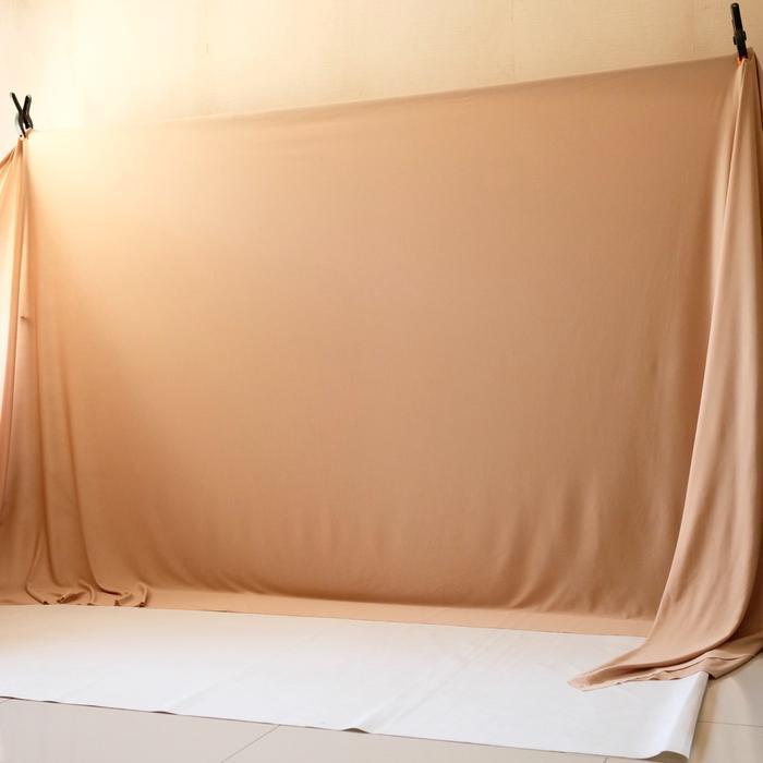 KAIN BACKDROP KAIN BACKGROUND KAIN DEKORASI KAIN FOTO COKLAT SUSU 1,6M