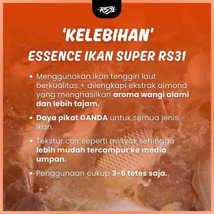 BIGSALE RS31 ESSEN IKAN SUPER RS31 - ESSENCE PANCING UNTUK IKAN MAS, LELE, BAWAL, AROMA TAJAM &