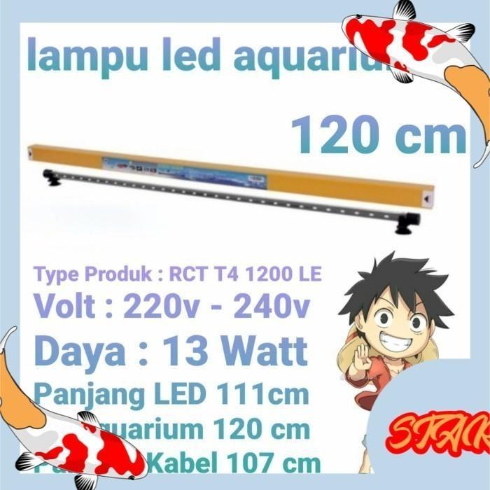 led celup RECENT RCT T4 1200 LED untuk aquarium 120 cm 1,2 meter