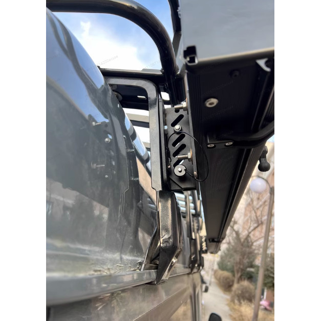 Quick Release Awning Brackets, Heavy Duty Rooftop Tent Connector & Detachable Mounts for Camping