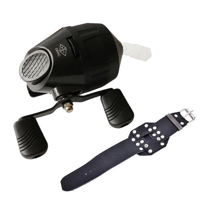 Set Reel Fishing Sabuk Gelang Panah Ikan Hitam Reel Dalam Tertutup Line Guide Slingshot Memancing