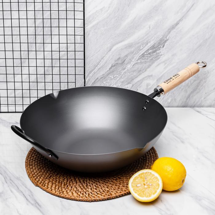 Wajan Jepang YOSHIKAWA Carbon Steel Beijing Wok COOK-PAL