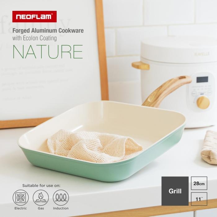 Neoflam Nature Wajan Penggorengan Pemanggang Keramik Korea