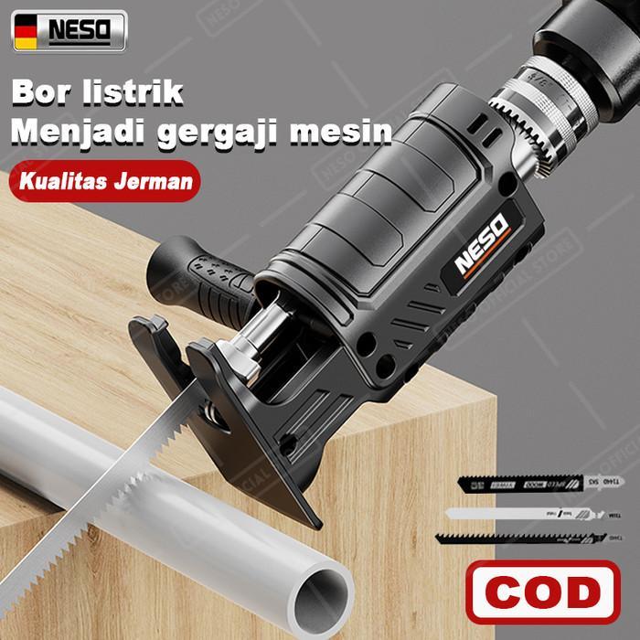 [] Neso German Mesin Adapter Jigsaw Gergaji Mesin (COD) Gergaji Mesin Adapter reciprocating Jigsaw