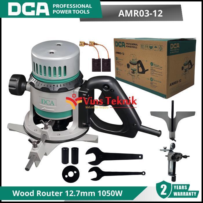 DCA AMR 03-12 Mesin Profil Kayu 12mm Trimmer Router Besar 1050W AMR03-12