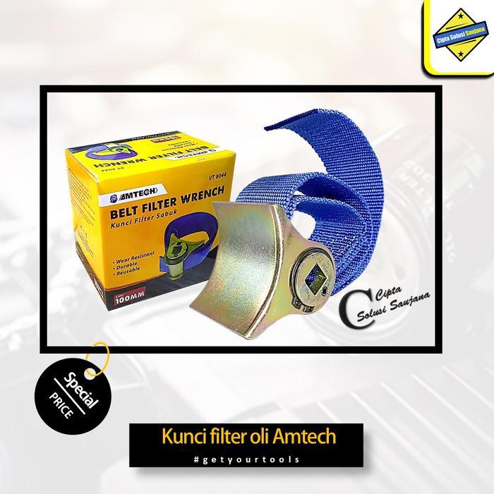 Ready , Silahkan diorder AMTECH KUNCI FILTER OLI MOBIL MODEL SABUK STRAP KUNCI FILTER SOLAR ALAT