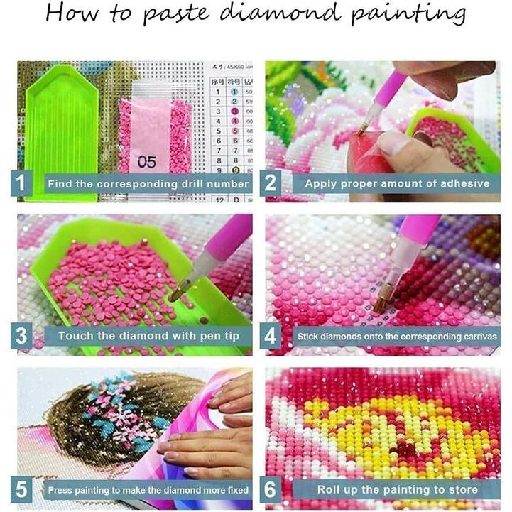 Lovelycraftstore Full Diamond Painting L13 ~ Lukisan Berlian Sulam Berlian Manik- Manik Rhinestone