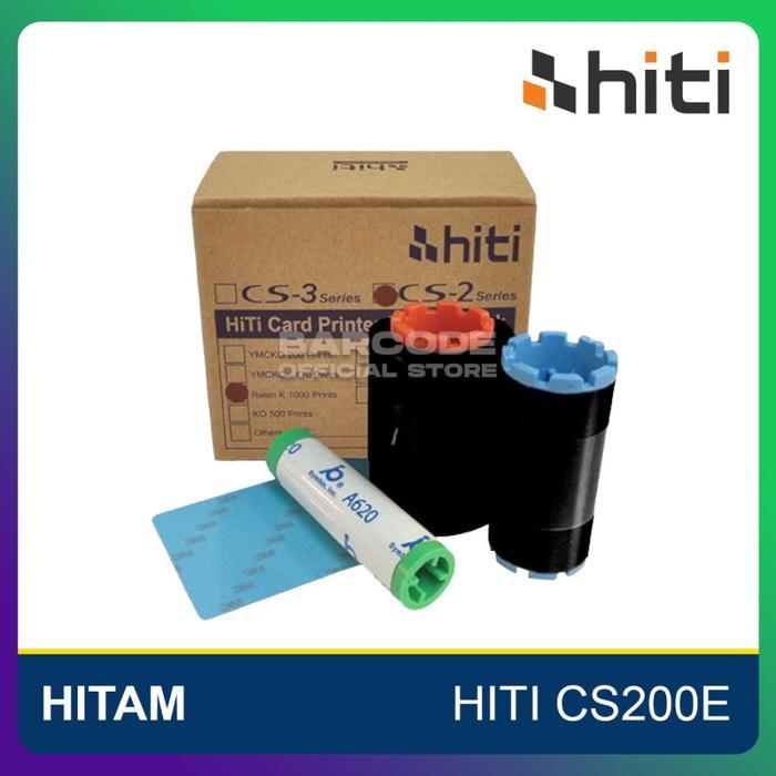 Ribbon Black Printer Hiti CS 200 - Tinta Hitam Resin K 1000 Print
