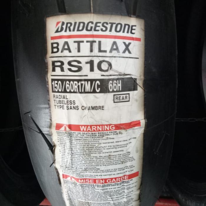 Ban Luar Bridgestone Battlax Rs 10 Ukuran 150/60-17 Battlax Tubeless