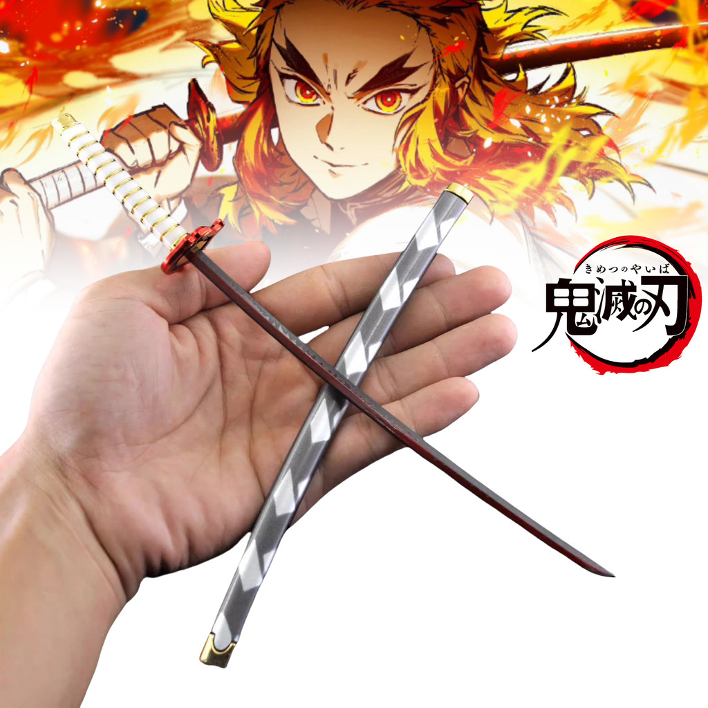 FLASH SALE    25cm Metal Demon Slayer Katana Ainme Kimetsu No Yaiba Tanjirou Mini Steel Sword Real S