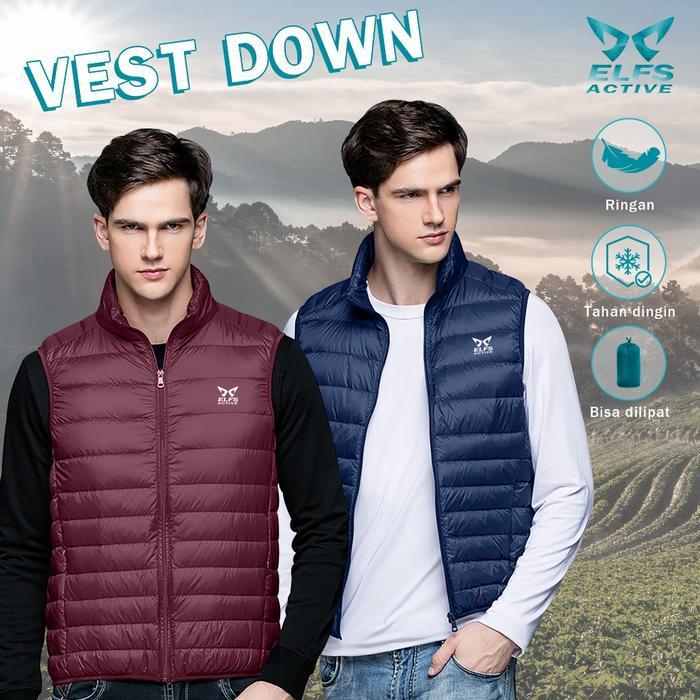 Eiger - Rockhopper Down Vest Pria- Jaket Bulu Angsa Ultralight