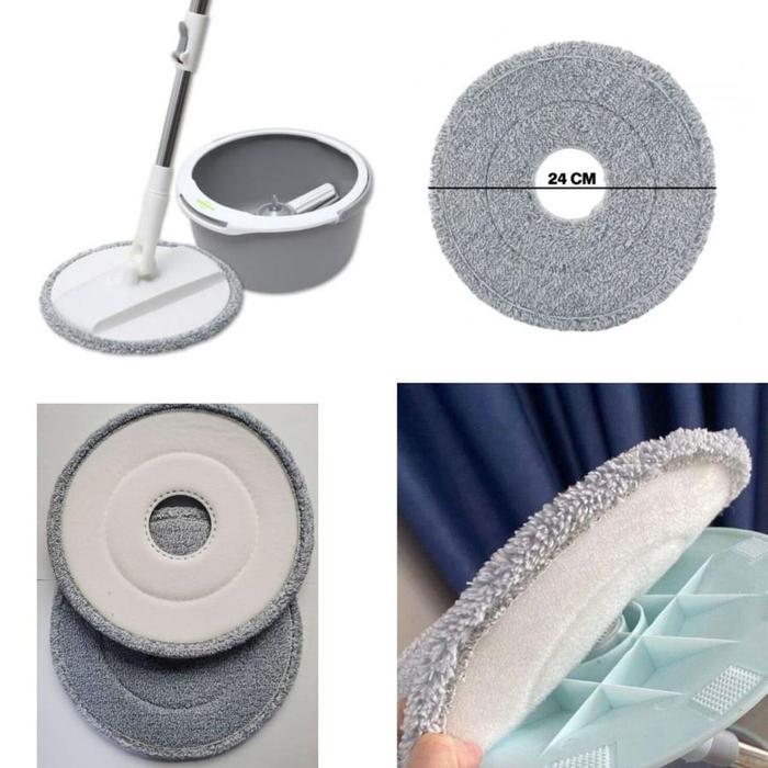 Kain Pel Refil Bulat 3M SCOTCH BRITE Spin Mop Microfiber Cloth "Bulat"