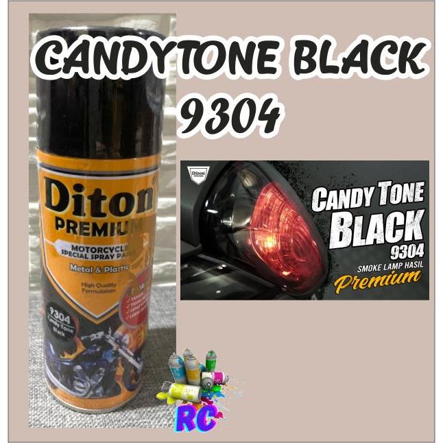 PROMO Cat Pilox Diton Premium Candy Tone Black 9304 400cc Smoke Hitam Gelap