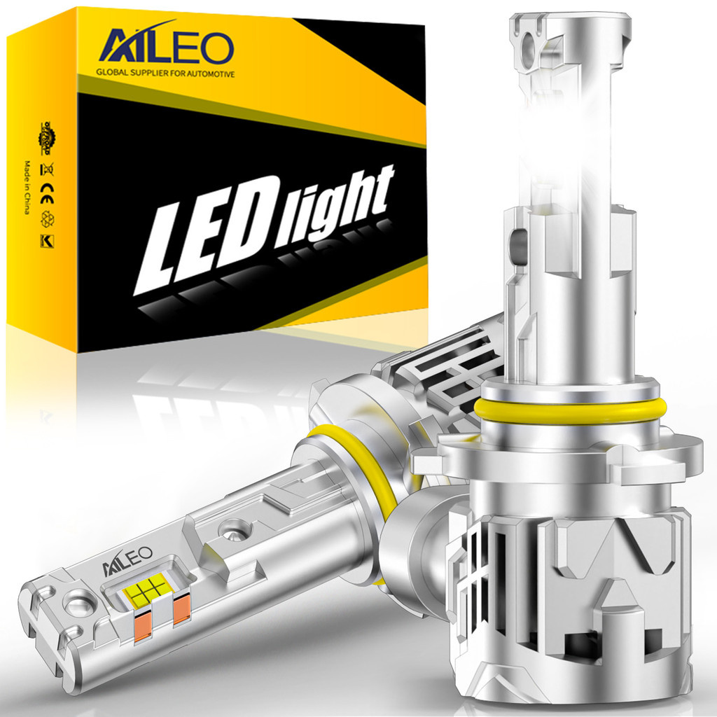 AILEO 2Pcs LED Lights 9005 HB3 9006 HB4 Headlight Bulb 350W 80000LM 6000K Mini Size Design Wireless