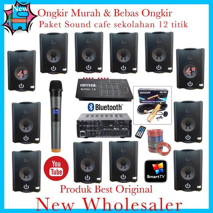 paket sound speaker 12 titik cafe Restoran sekolahan crimson dusenberg