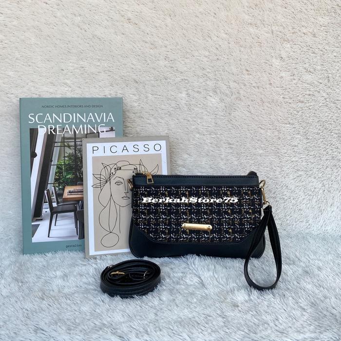 Elizabeth - Dompet Wanita Selempang / Tas Selempang Dompet Koin / Dompet Kanvas Wanita Kekinian